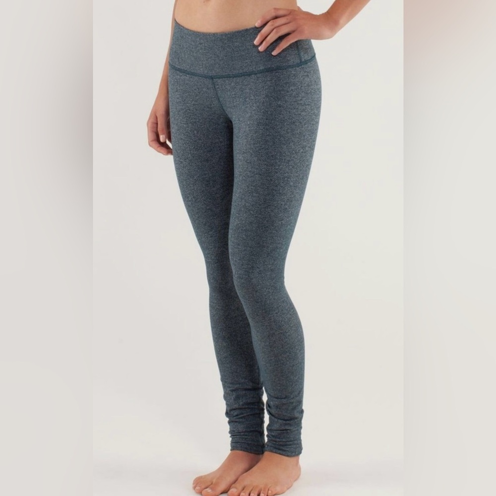 Lululemon wunder under herringbone leggings - Blue/Black - Alberta Lake